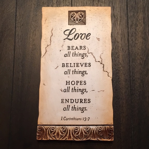 I Corinthians 13:7 Wall Decor - Picture 2 of 3